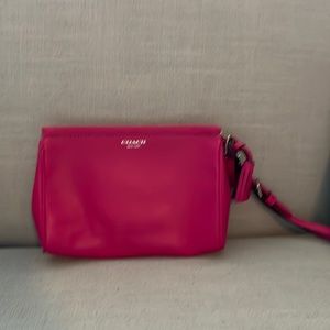 Hot pink coach wristlet